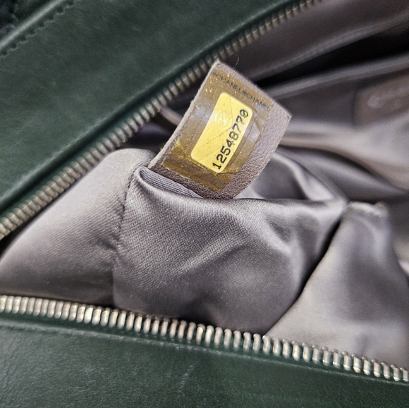 CHANEL Dark Forest Green Quilted Puffer Bowler Bag - Picture 15 of 16